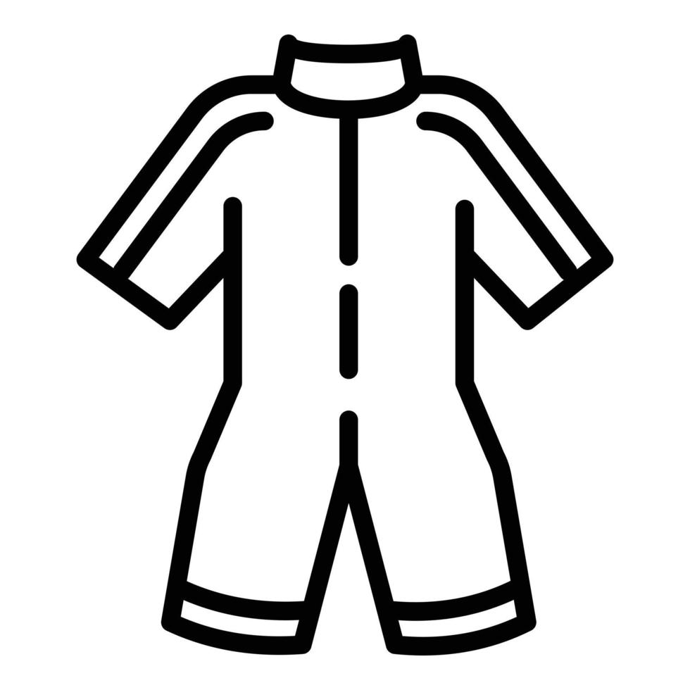 Snorkeling clothes icon, outline style vector