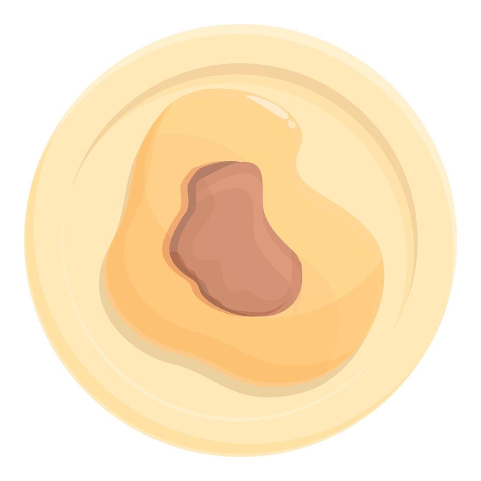 Top view foie gras icon cartoon vector. Duck food vector