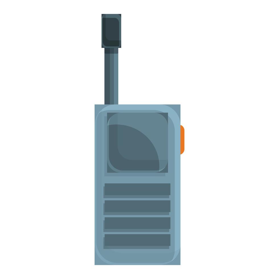 Camping walkie talkie icon, cartoon style vector