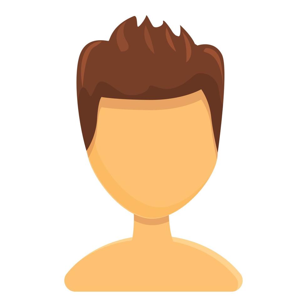 Short haircut icon, cartoon style vector