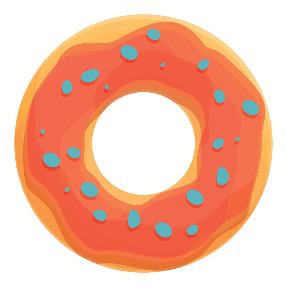Sprinkle donut icon cartoon vector. Sugar food vector