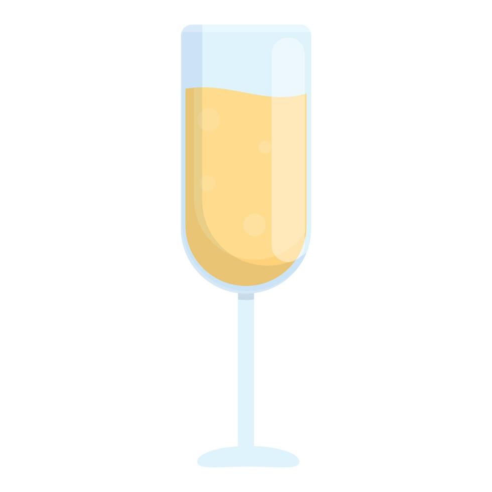 Champagne glass icon, cartoon style vector