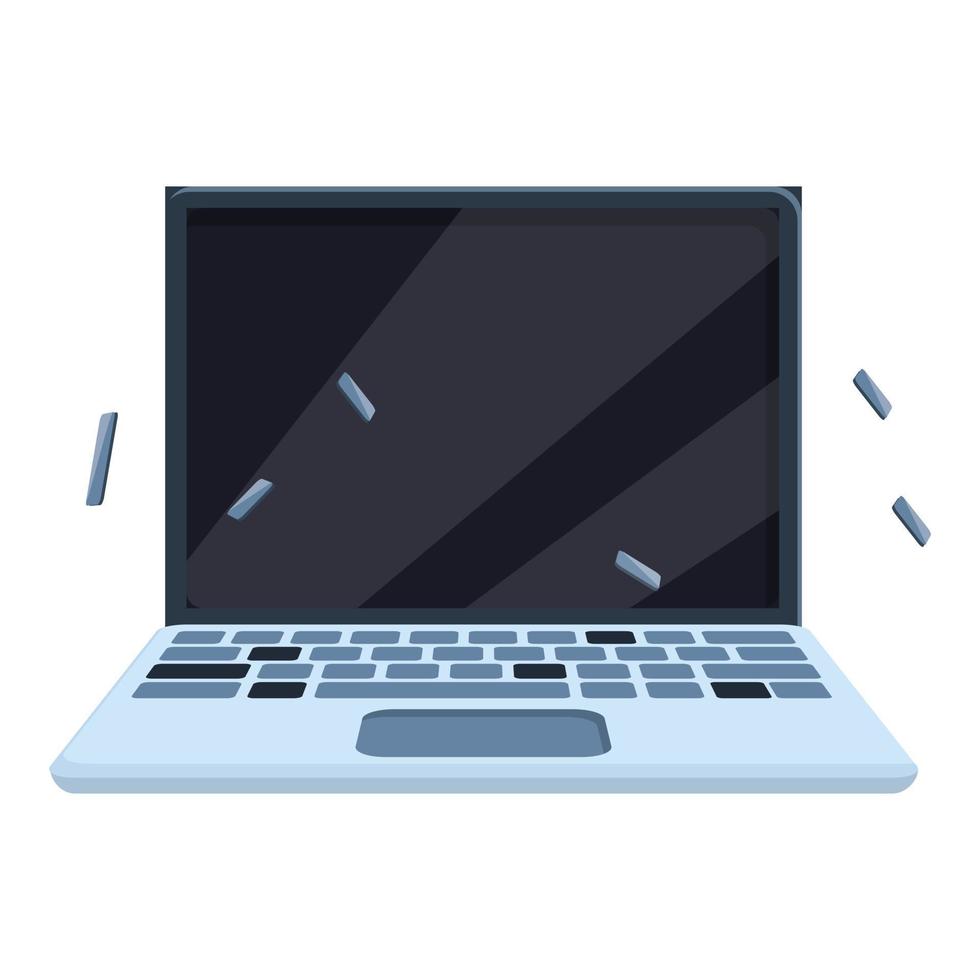 Keyboard laptop repair icon, cartoon style vector