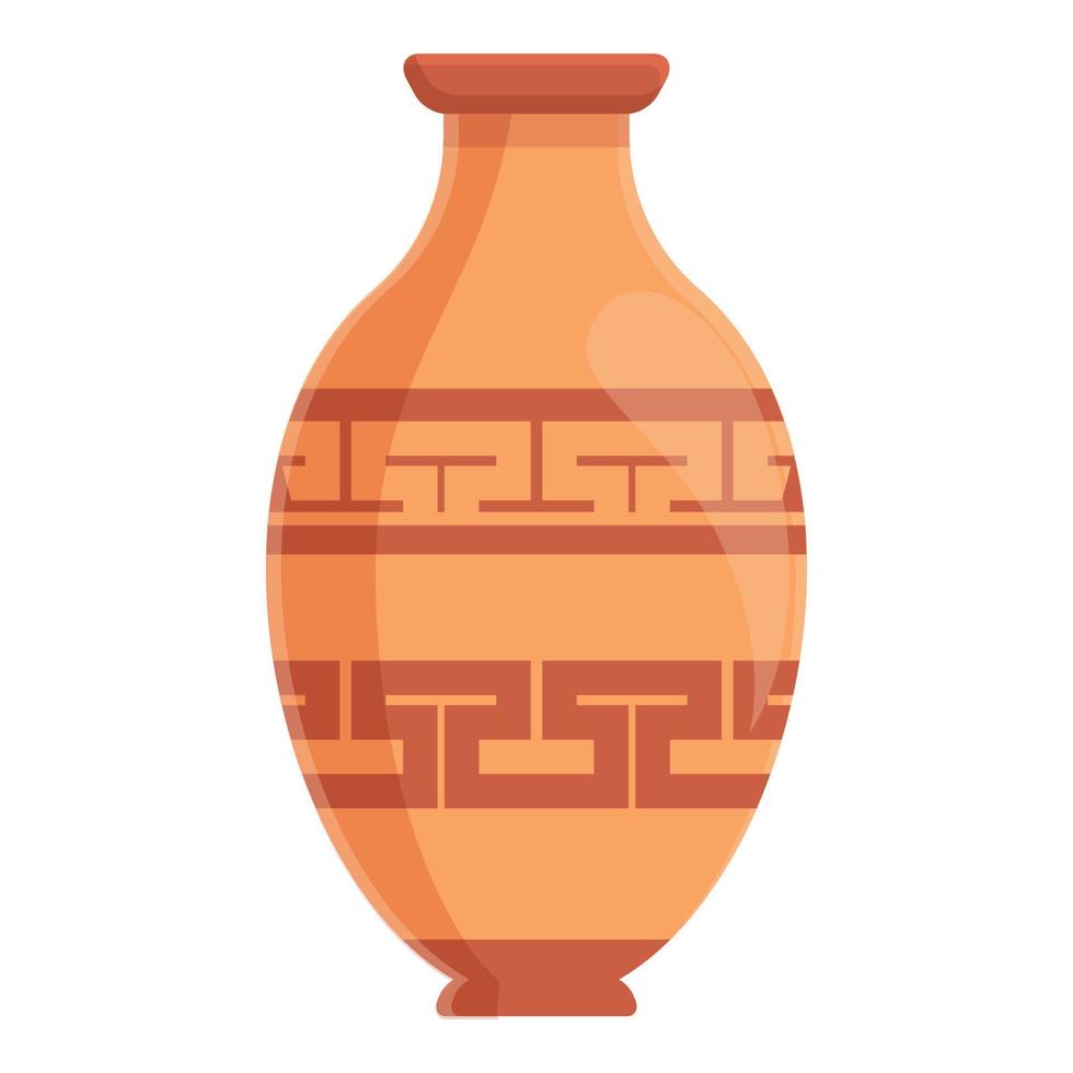 Amphora jug icon, cartoon style vector