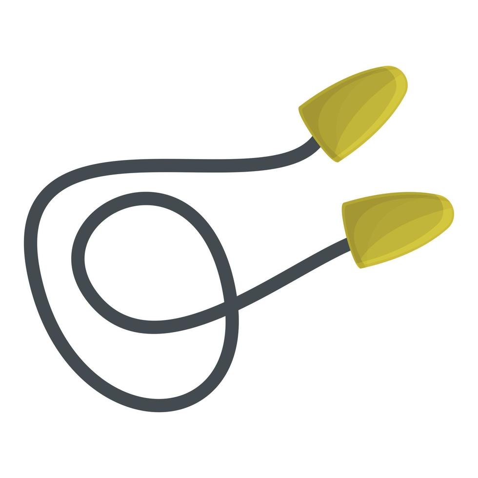 Worker earplugs icon cartoon vector. Noise auditory vector