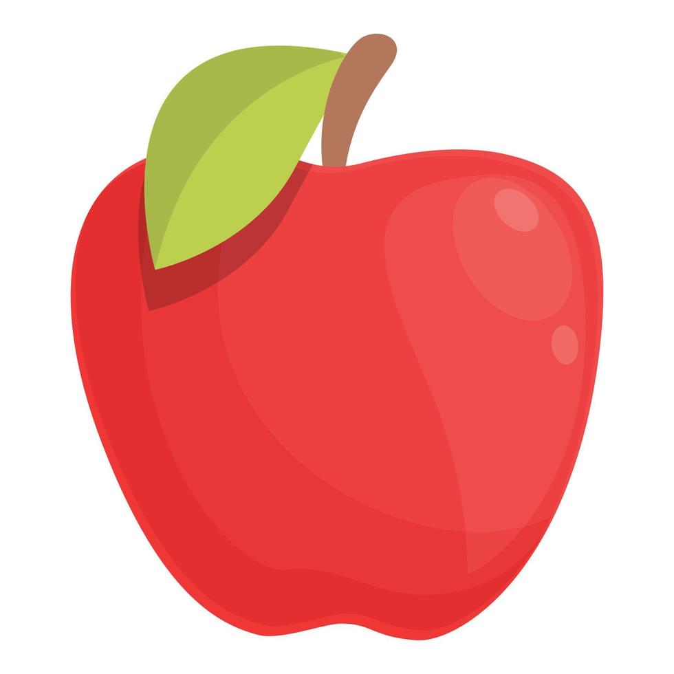 Red apple icon cartoon vector. Sport health vector