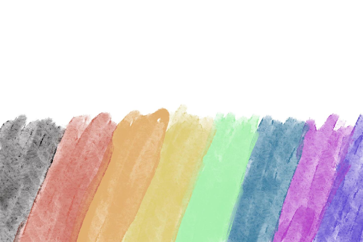 Rainbow flag art drawing on white background. photo