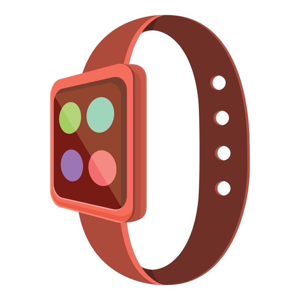 Kids smartwatch icon, cartoon style vector