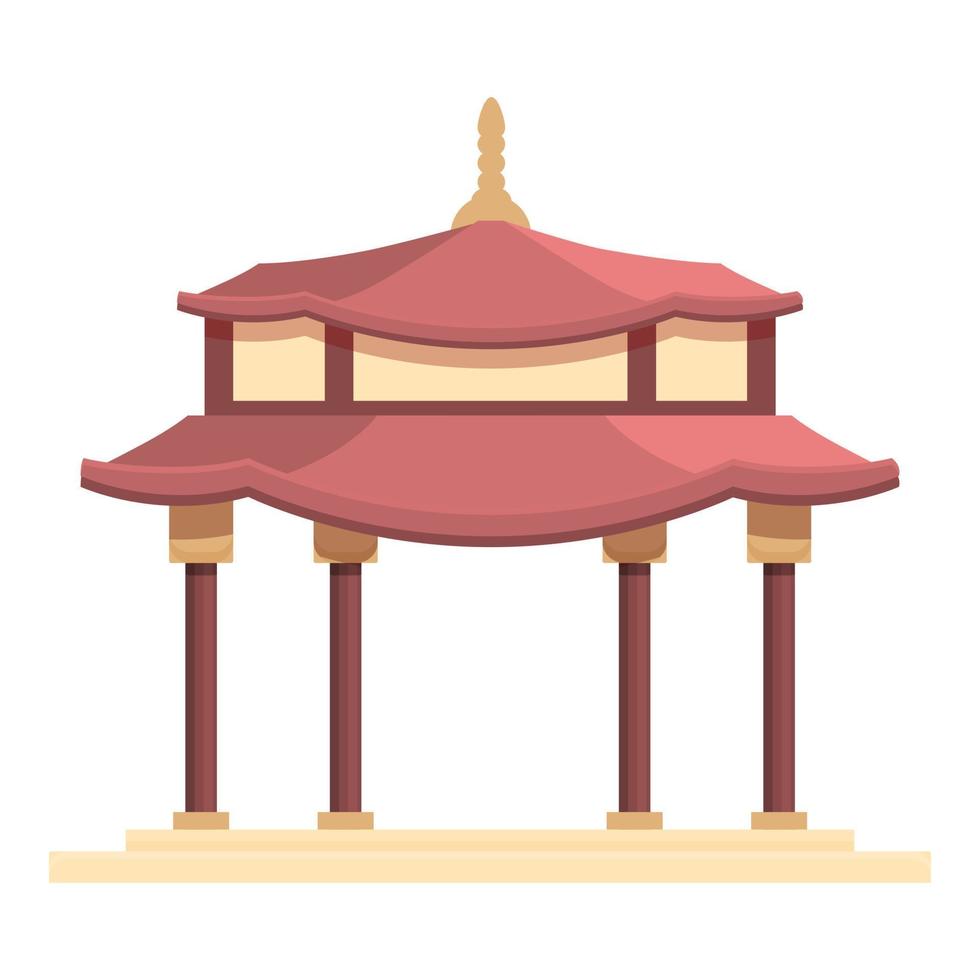 Arch temple icon cartoon vector. China building vector