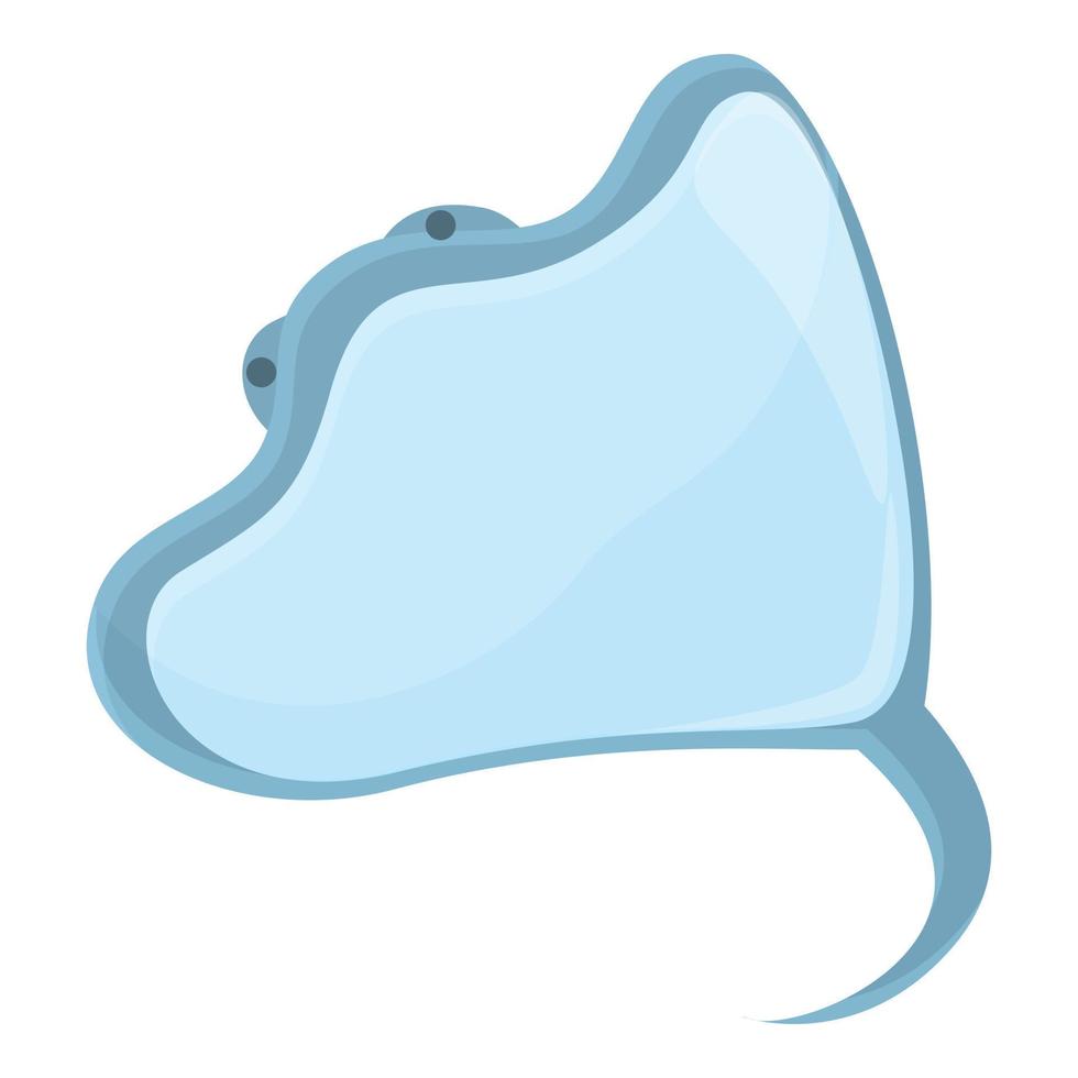 Scuba stingray icon, cartoon style vector