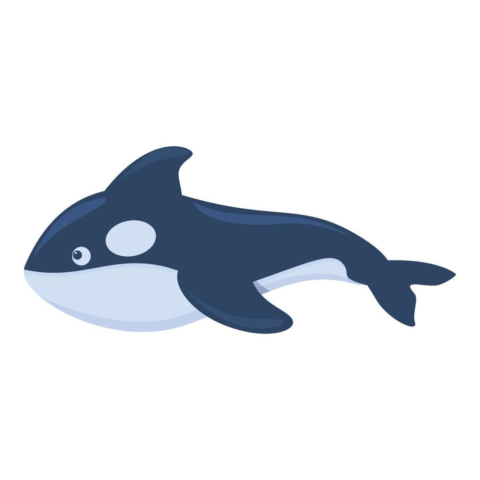 Sea killer whale icon, cartoon style vector