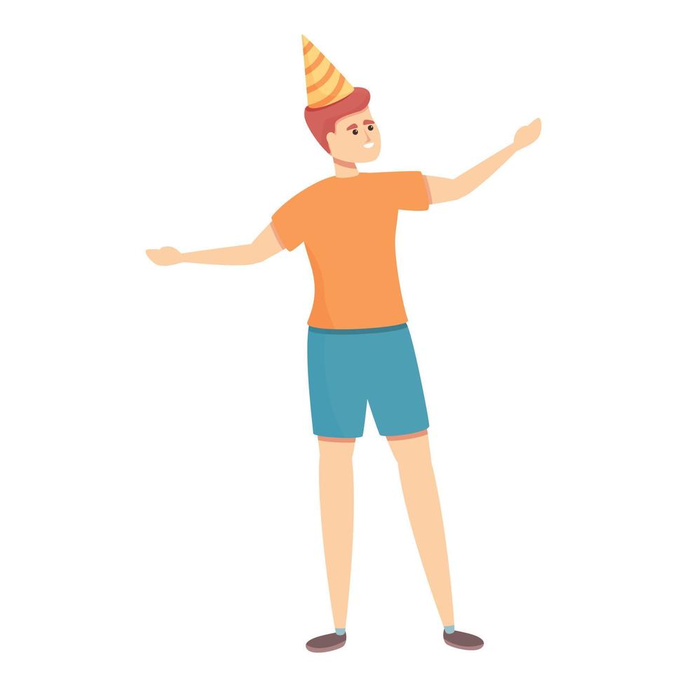 Boy party dance icon cartoon vector. Happy people vector