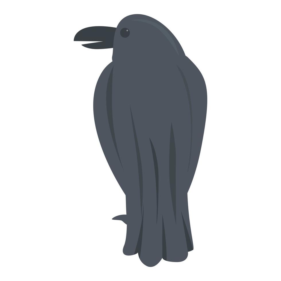 Crow stand icon cartoon vector. Raven bird vector
