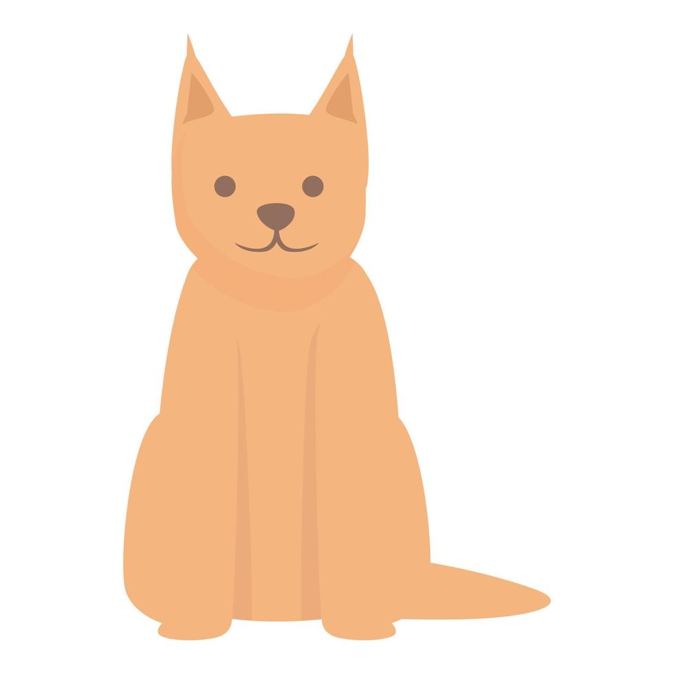 vector de dibujos animados de icono de gato salvaje. animales de alaska