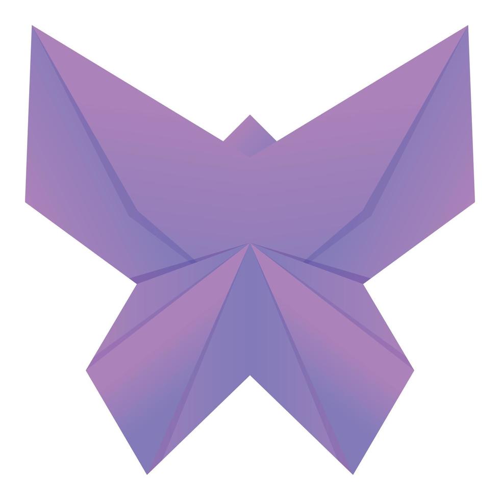 vector de dibujos animados de origami mariposa icono. insecto de papel