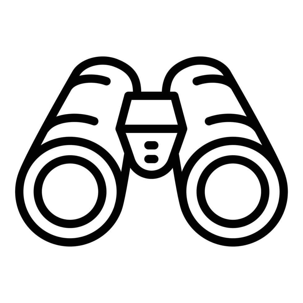 Vision binoculars icon, outline style vector