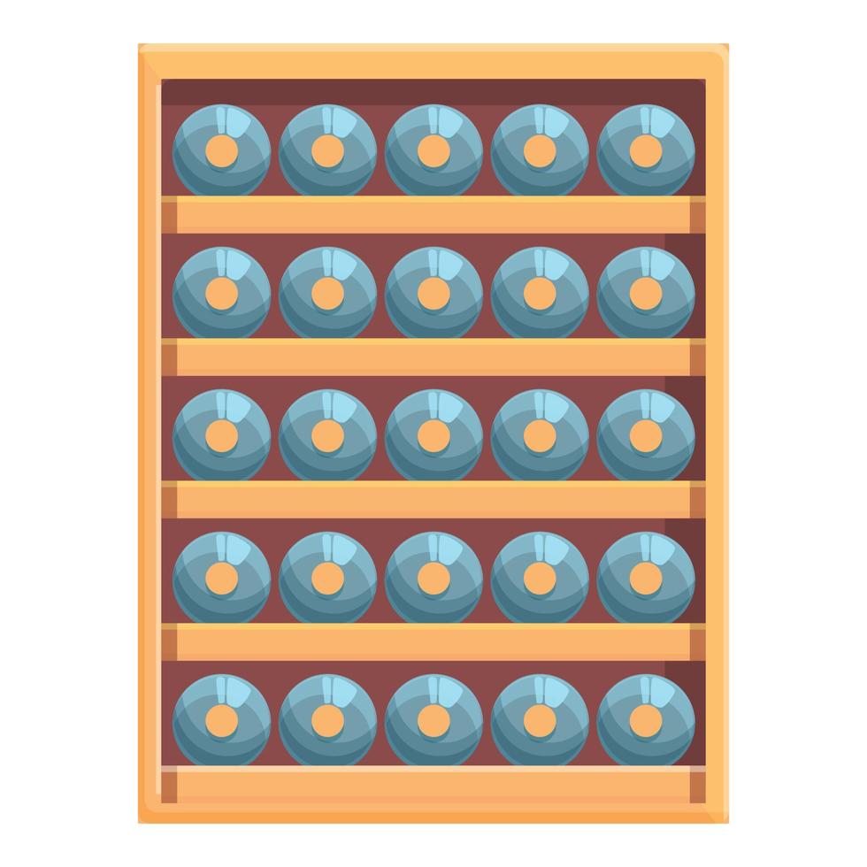 Shelf wine cabinet icon cartoon vector. Bar alcohol vector