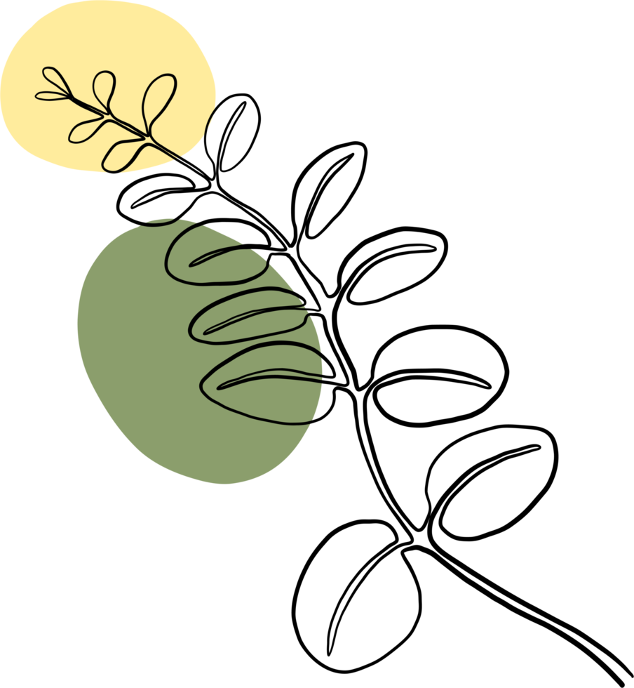 enkelhet blommig freehand kontinuerlig linje teckning png