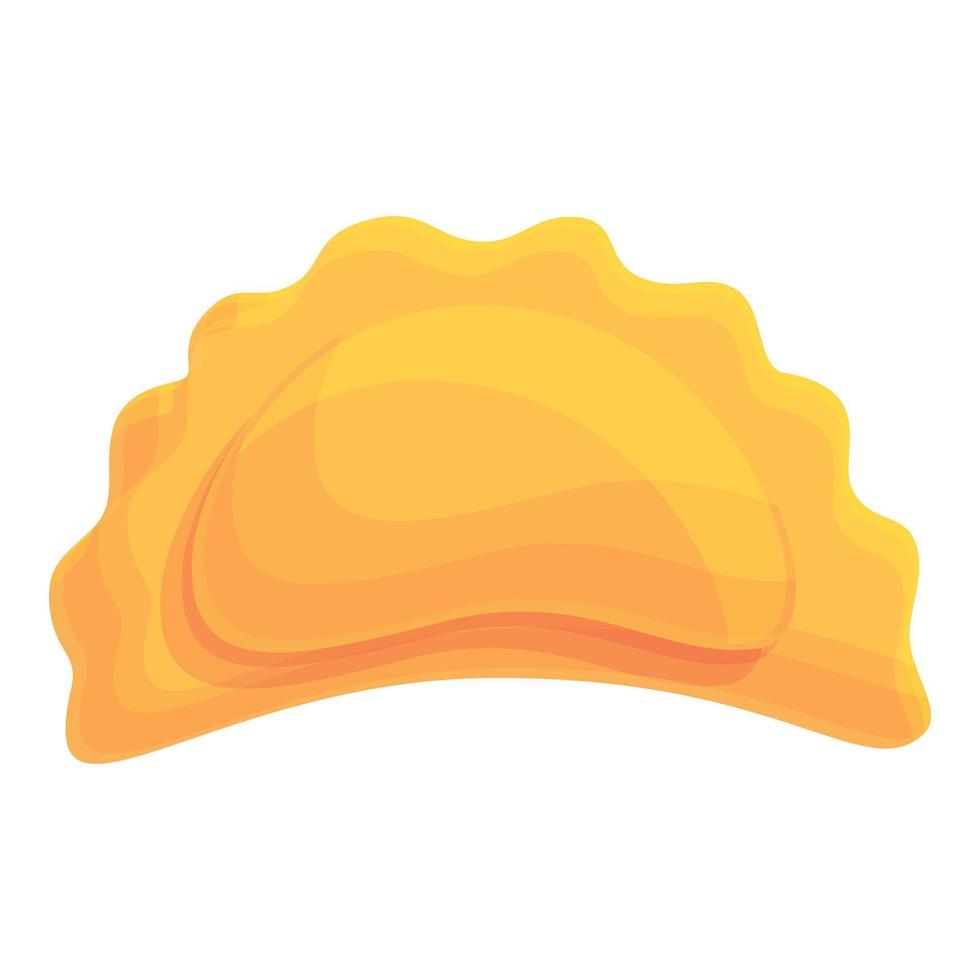 Fresh ravioli icon, cartoon style vector