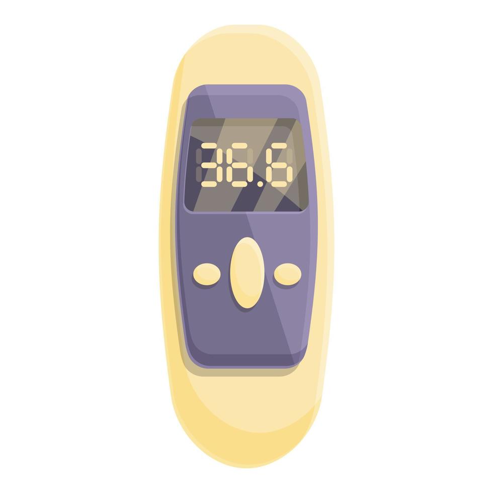 Electronic laser thermometer icon, cartoon style vector
