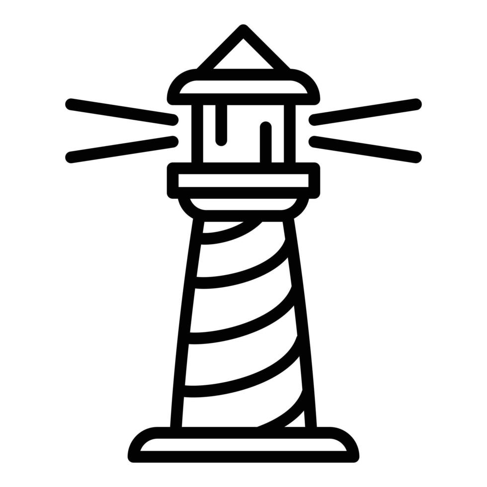 Tower lighthouse icon, outline style vector