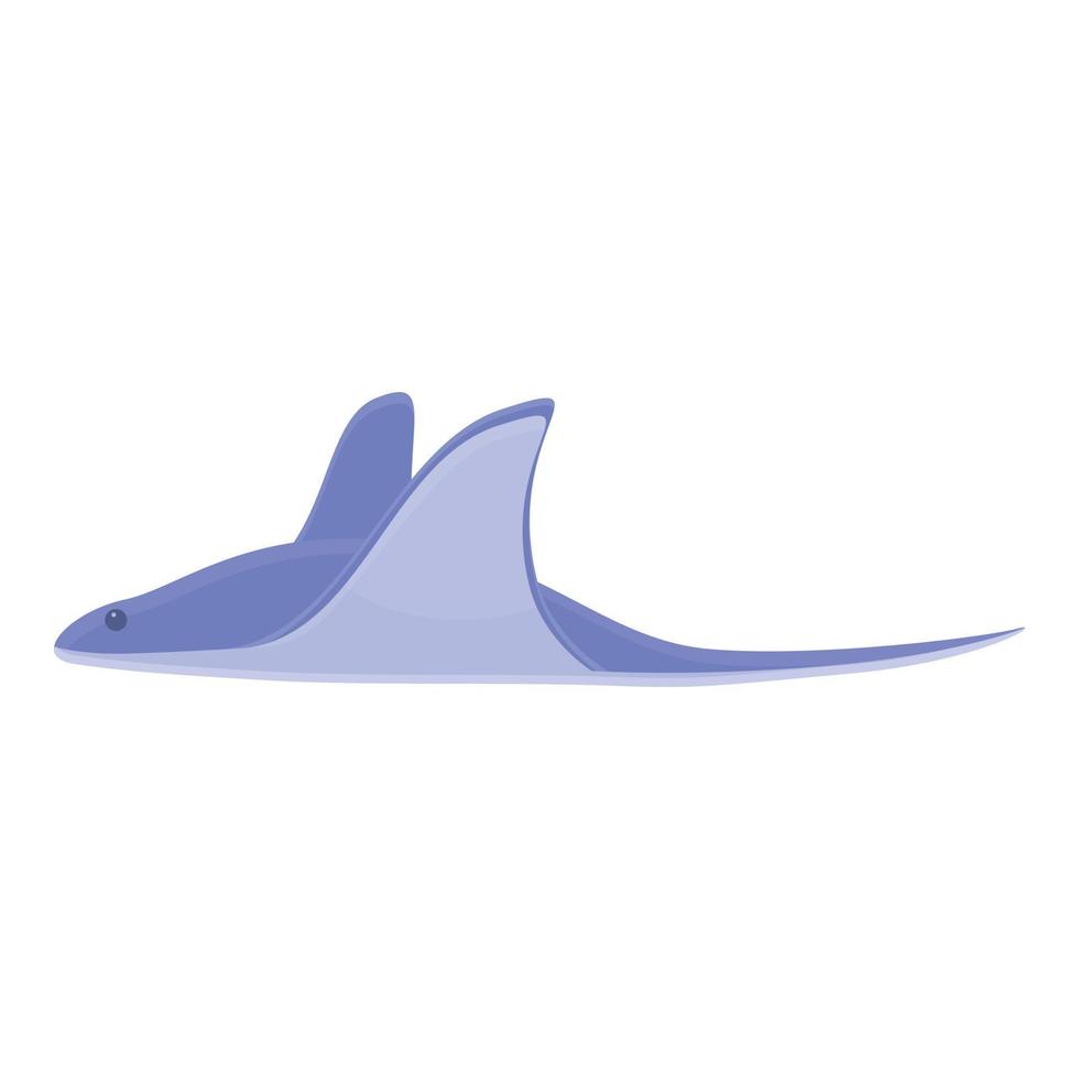 icono de mantarraya oceánica, estilo de dibujos animados vector