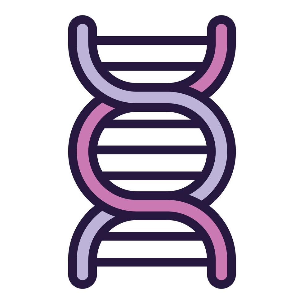vector de contorno de icono de bio ADN. laboratorio genetico