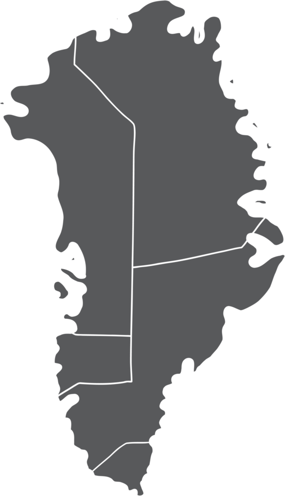 doodle freehand drawing of greenland map. png