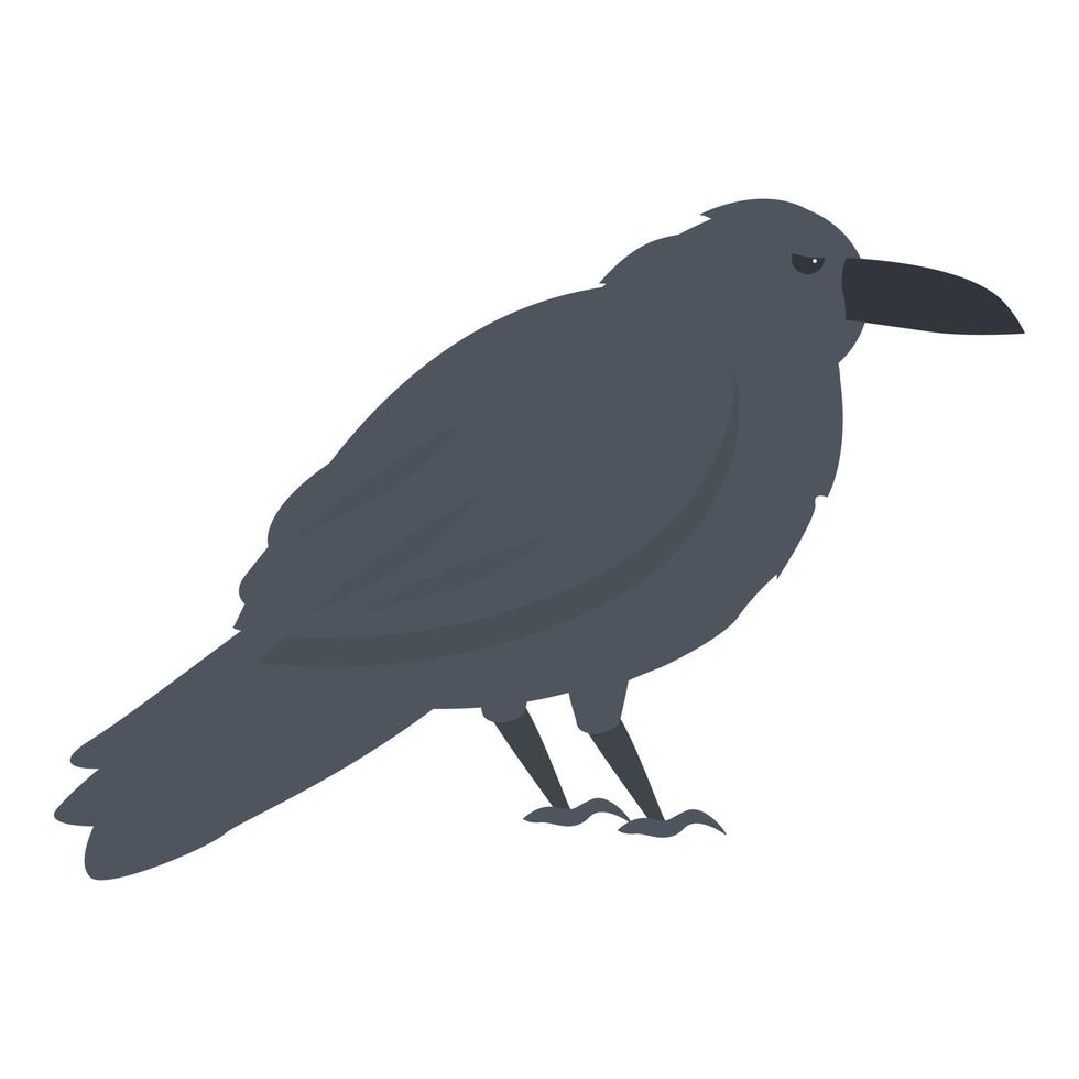 Raven bird icon cartoon vector. Flight death vector