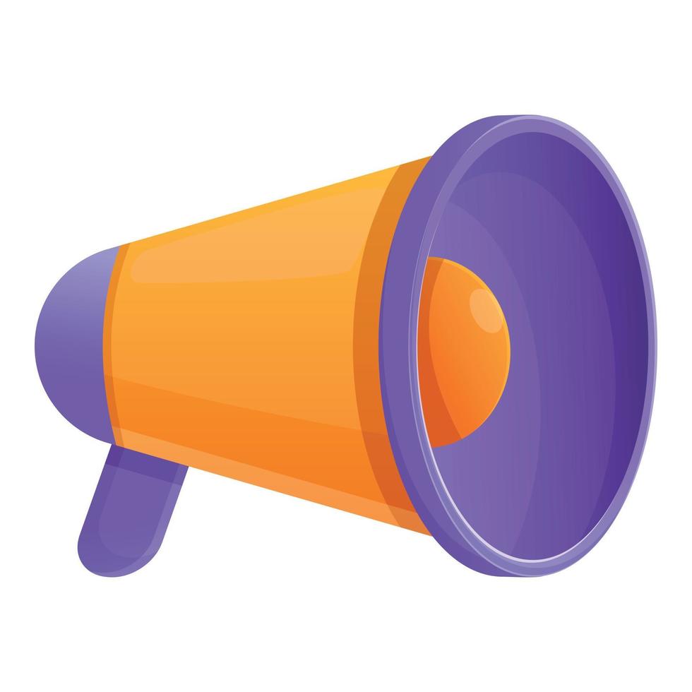 Marketing megaphone icon, cartoon style vector