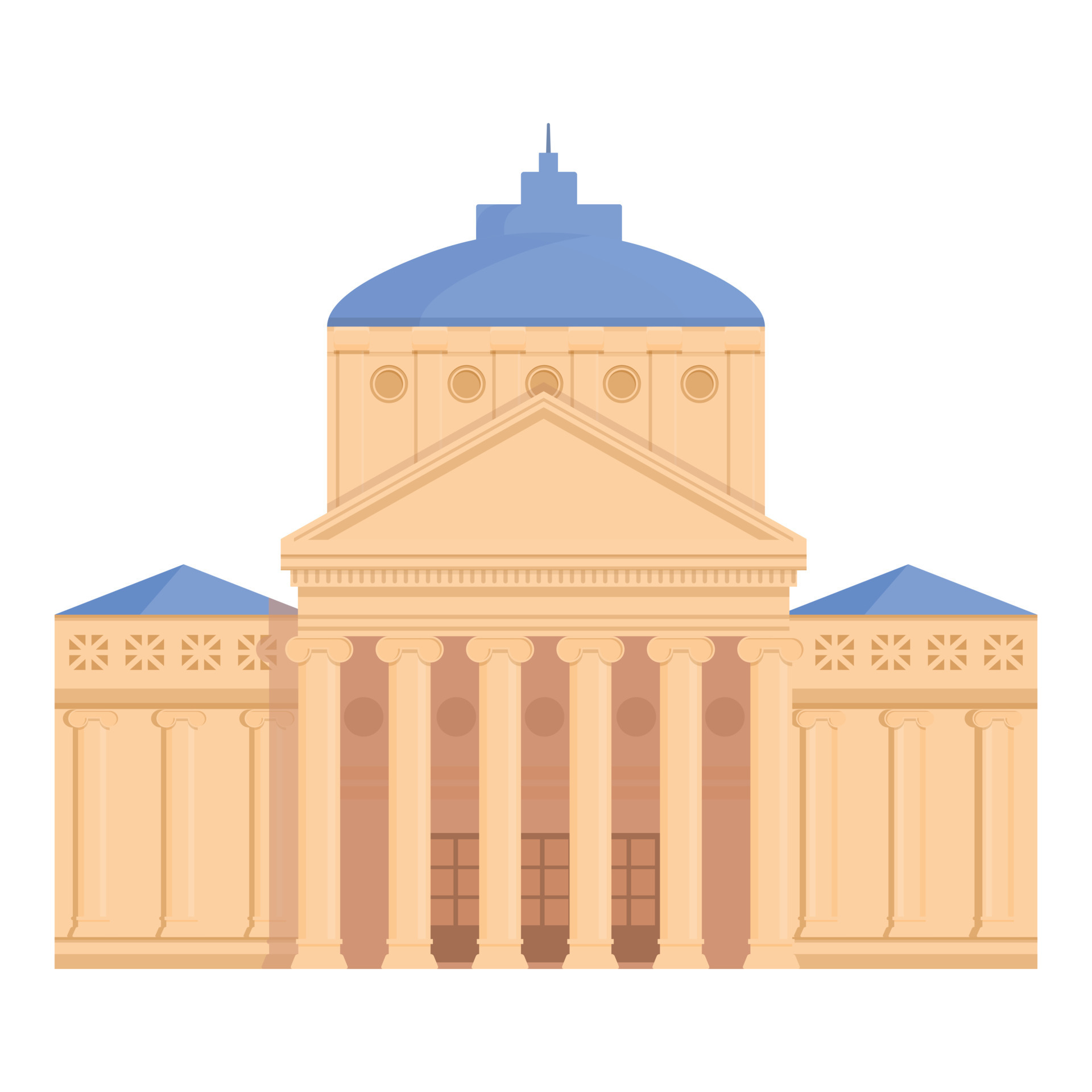 Romanian museum icon cartoon vector. Romania travel 14342392 Vector Art