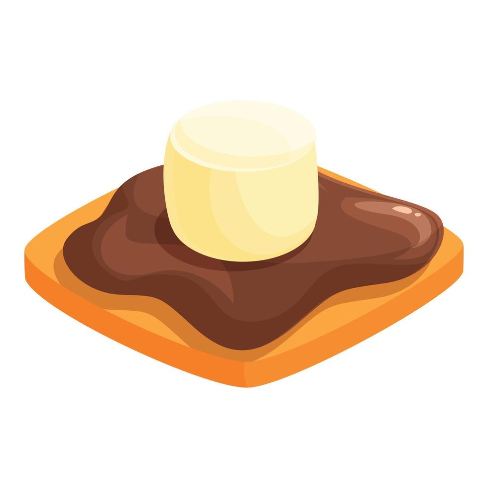 Sweet marshmallow icon cartoon vector. Party food vector