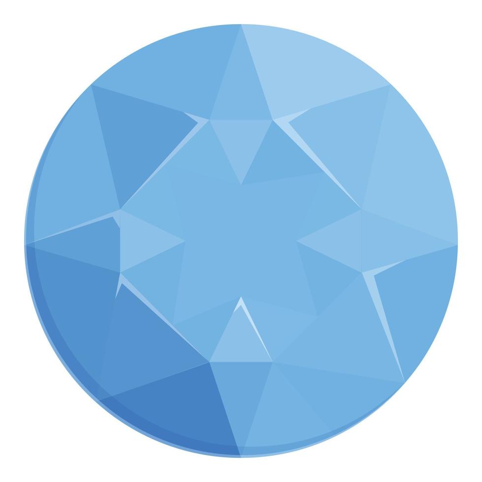 Blue shape icon cartoon vector. Gem stone vector
