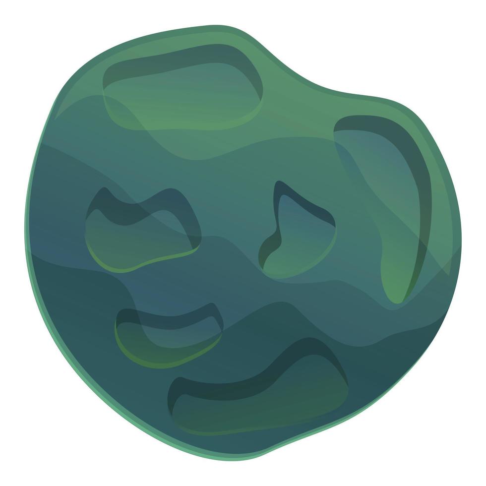 Asteroid space icon, cartoon style vector