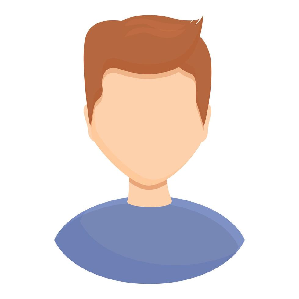 Anonymous profile icon, cartoon style vector