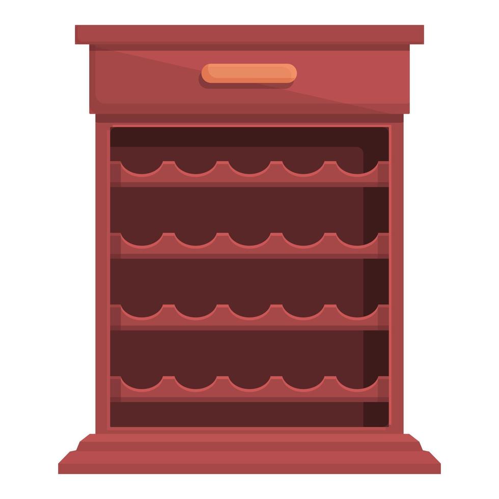 Storage wine cabinet icon cartoon vector. Bar alcohol vector