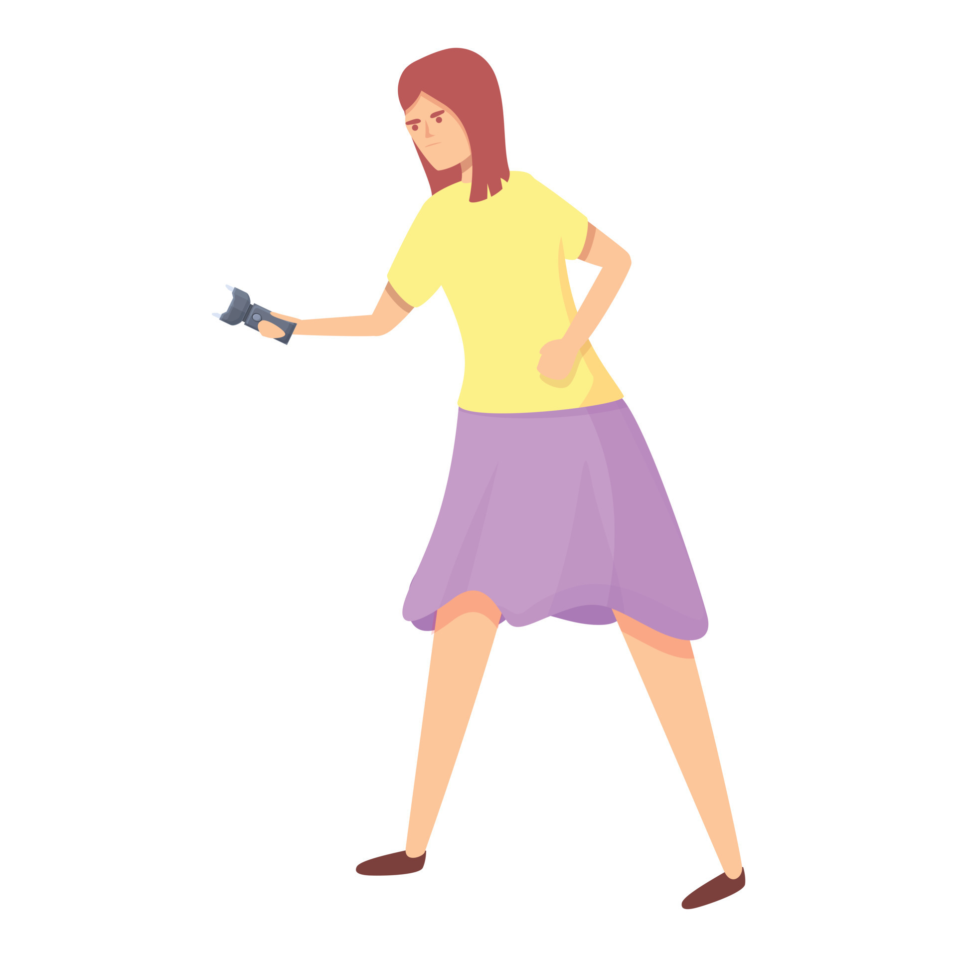 Girl self defence icon cartoon vector. Woman fight 14342485 Vector Art at  Vecteezy