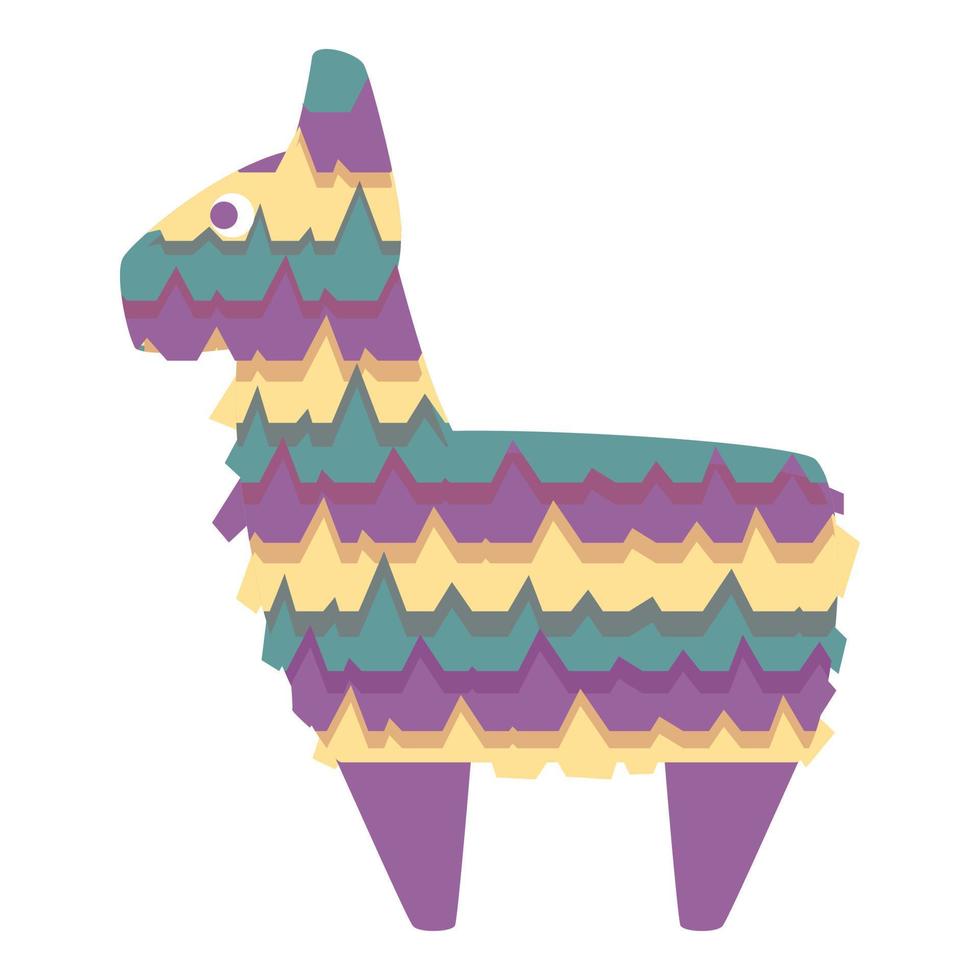 vector de dibujos animados de icono de piñata de caramelo. piñata de carnaval