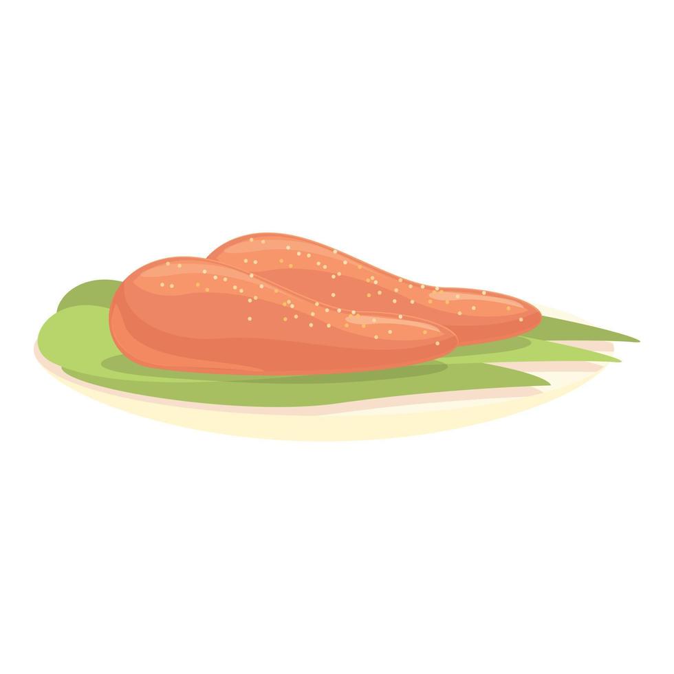 vector de dibujos animados de icono japonés de carne roja. comida japonesa