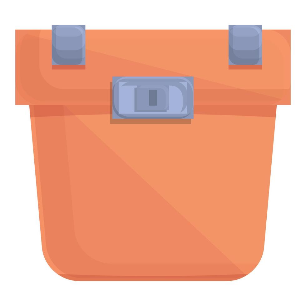 Ice fishing box icon cartoon vector. Man equipment vector