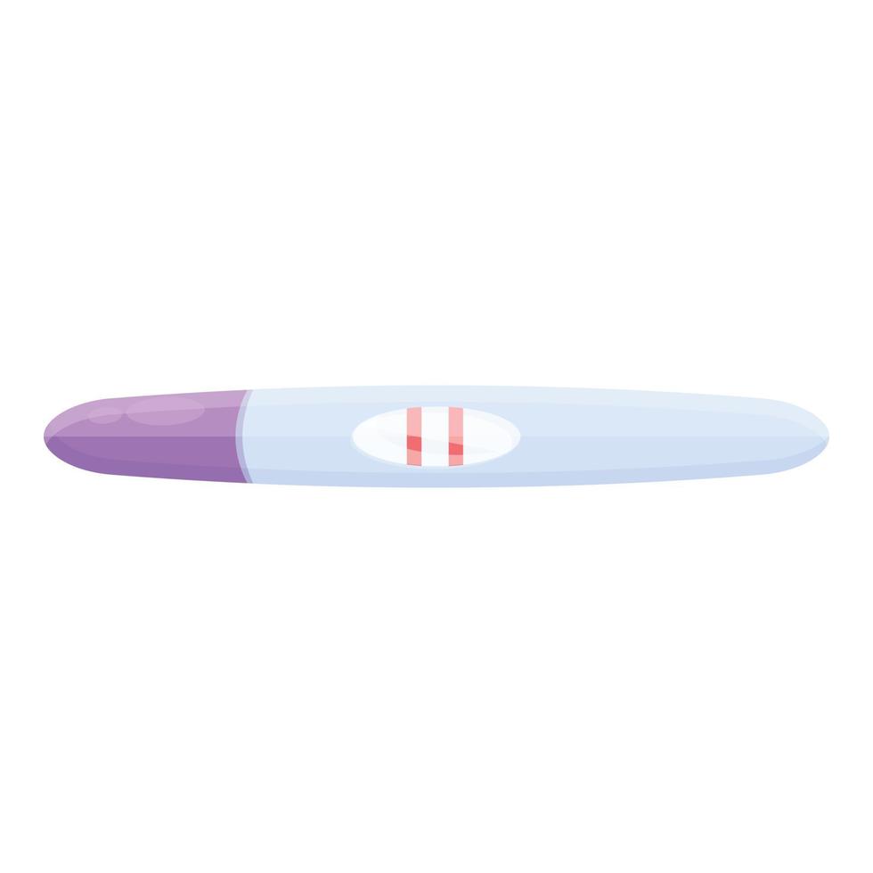 Teen pregnant test icon cartoon vector. Urine result vector