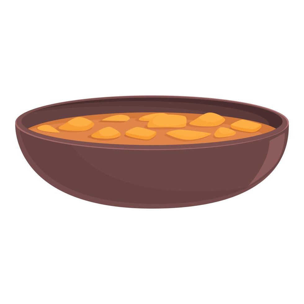 vector de dibujos animados de icono de sopa de restaurante. comida cocina