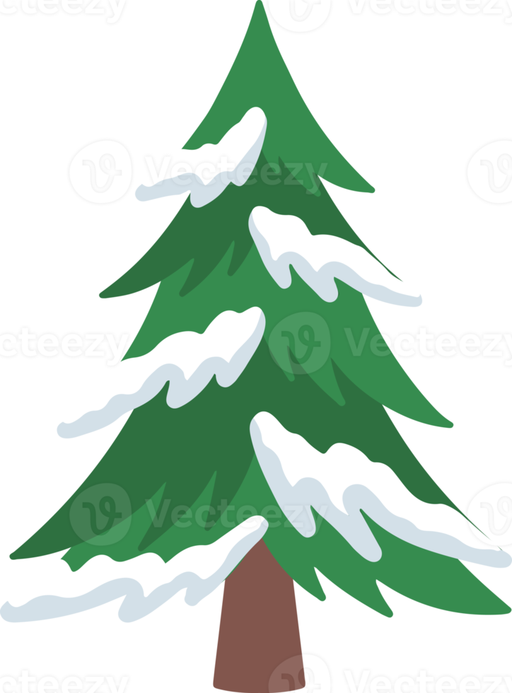 Natale acquerello nevoso inverno pino albero png