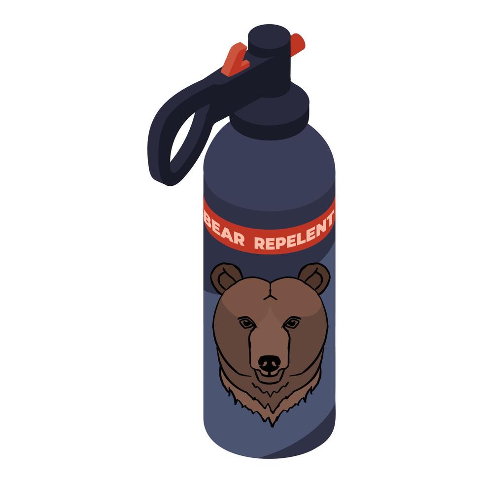 Bear repelent icon, isometric style vector