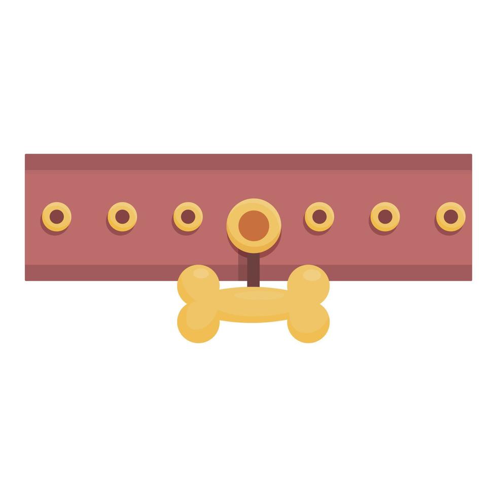 Gold dog belt icon cartoon vector. Store item vector