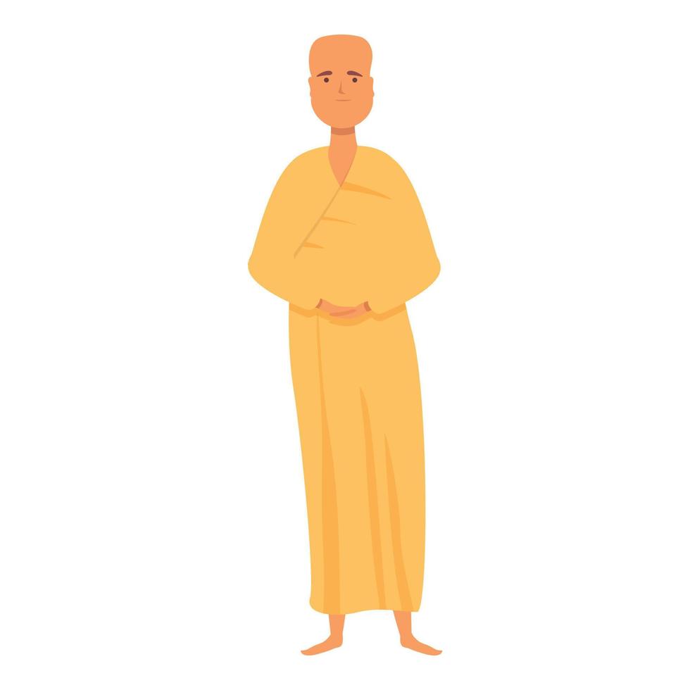 Visakha monk icon cartoon vector. Buddhist priest vector