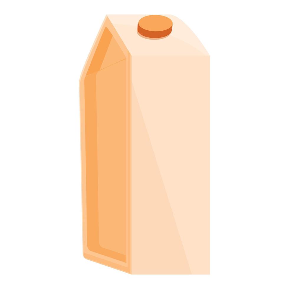 Tetra pack icon, cartoon style vector