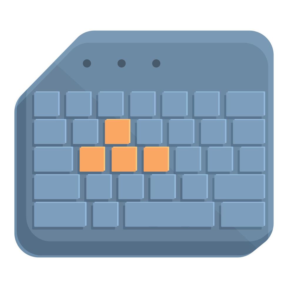 Gamer keyboard icon cartoon vector. Sport game vector