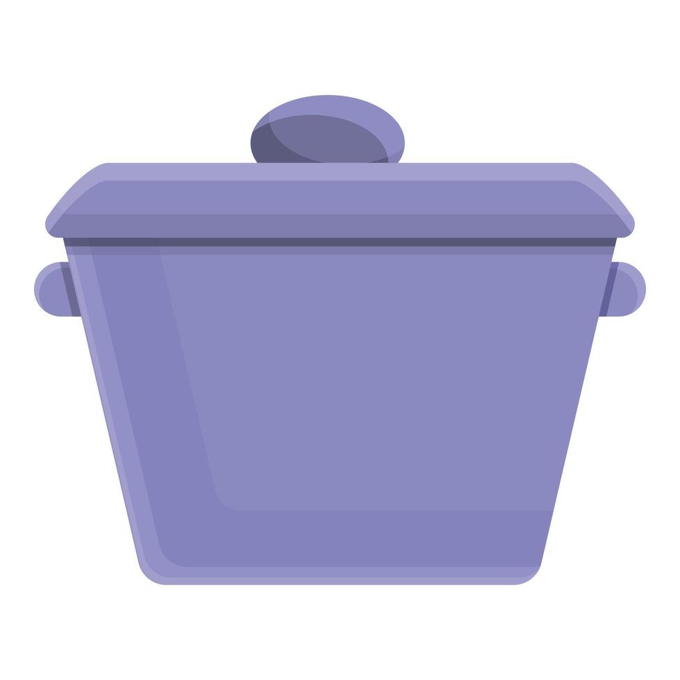 Waste bowl icon, cartoon style vector