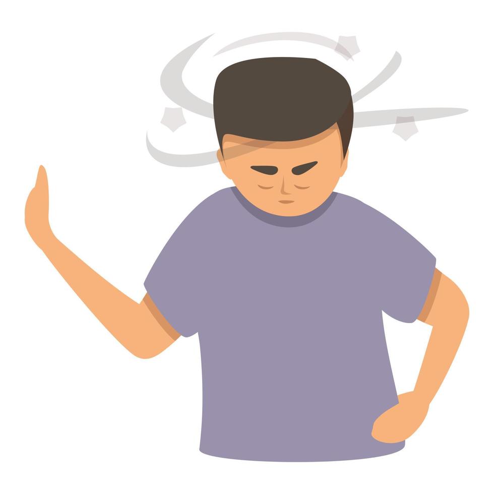 Head pain icon cartoon vector. Brain dizziness vector